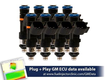 Picture of 445cc (50 lbs/hr at OE 58 PSI fuel pressure) FIC Fuel Injector Clinic Injector Set for 4.8/5.3/6.0/6.2 Truck Motors ('07-'13) (High-Z) (is305-0445h)