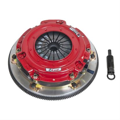 Picture of Mcleod RXT RXT TWIN DISC Steel Flywheel 6 Bolt LS Motor, LS1/LS2/LS3/LS6/LS7, 9-11/16" X 1-1/8 X 26 Spline. Ceramic/Ceramic Facing. 0 Balance 168T Flywheel. Clutch Patterns RST/RXT Steel Adapter Plate Pattern.